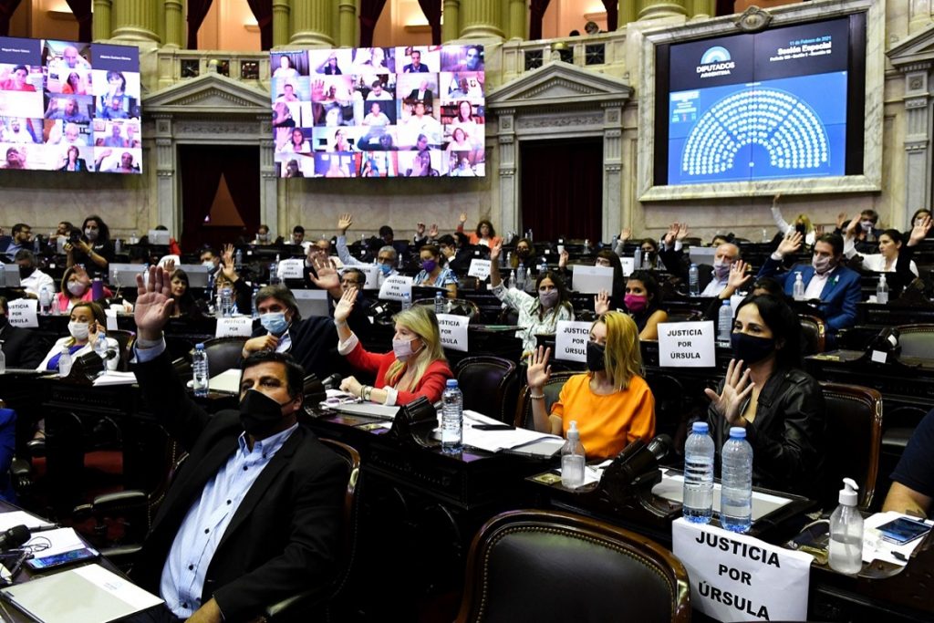 bloque frente de todos diputados sesion febrero 2021