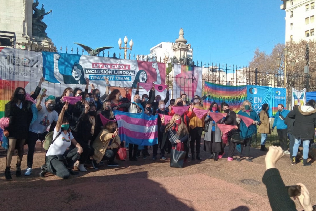 militantes trans sancion ley cupo trans
