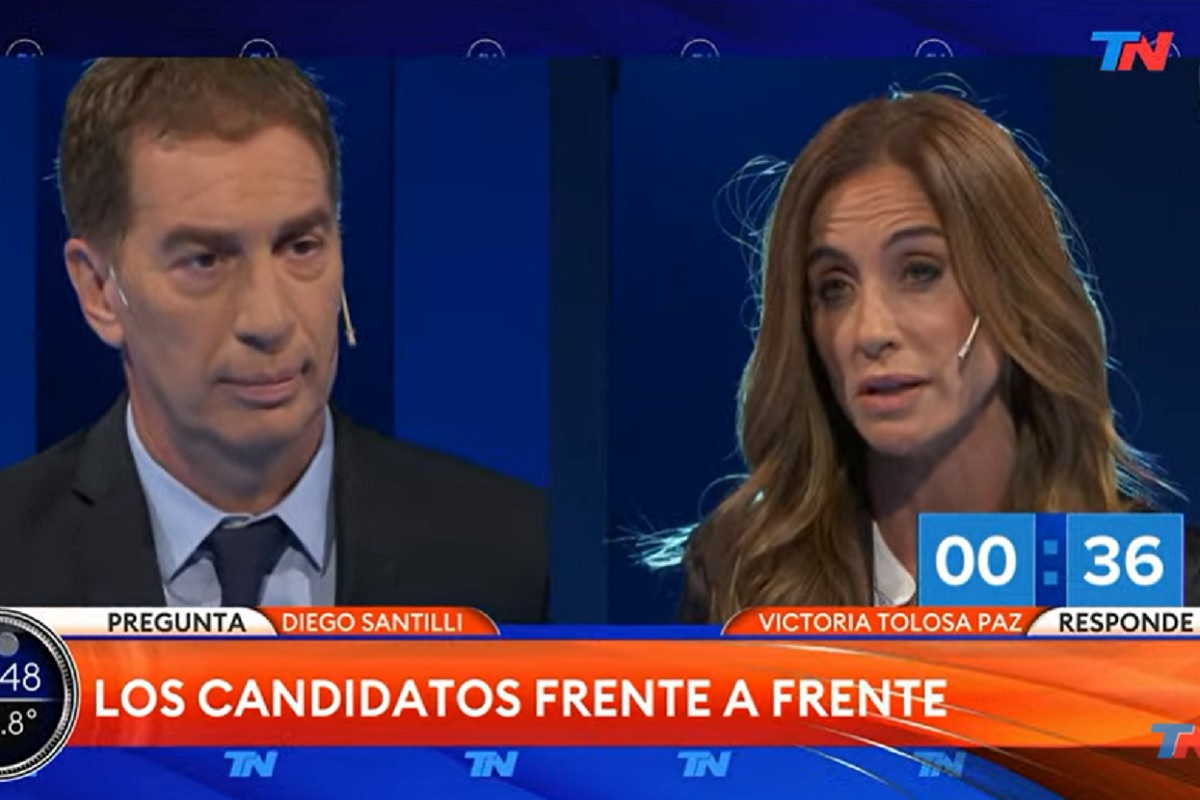 diego santilli victoria tolosa paz debate tn cara a cara